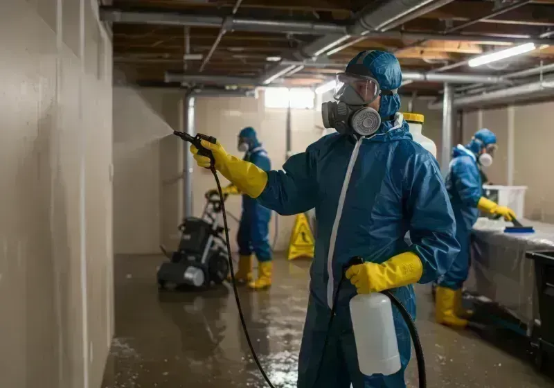 Basement Sanitization and Antimicrobial Treatment process in Lake Villa, IL