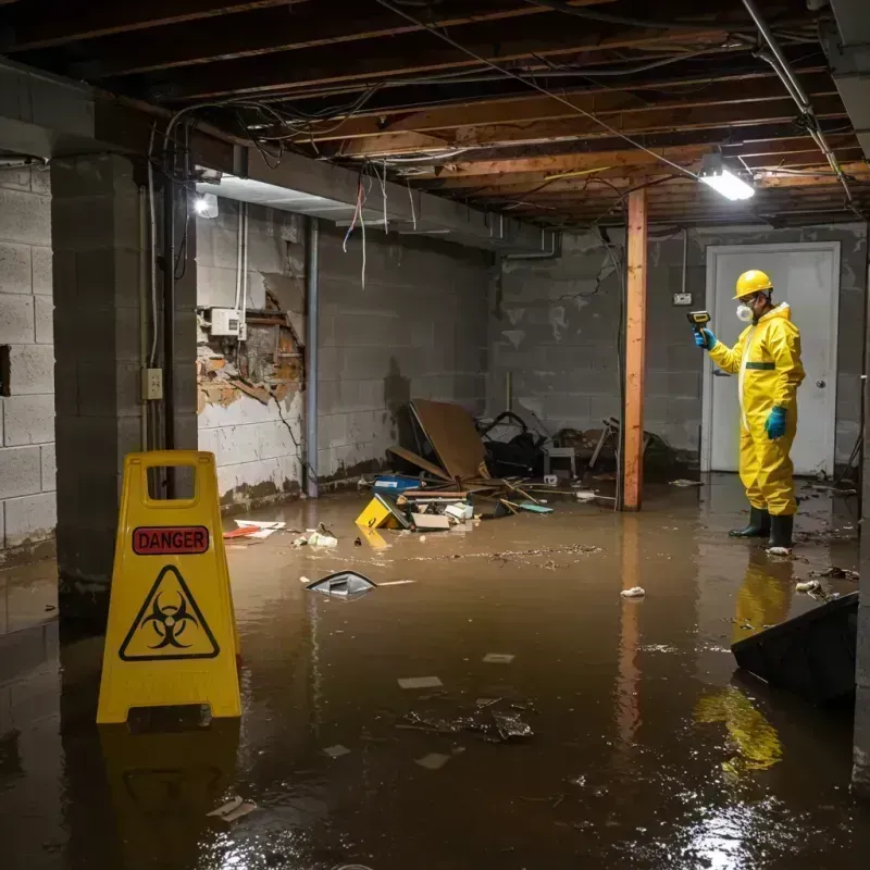 Flooded Basement Electrical Hazard in Lake Villa, IL Property